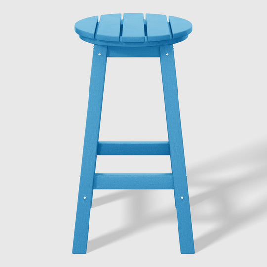 Malibu 24" HDPE Outdoor Patio Round Counter Height Bar Stool