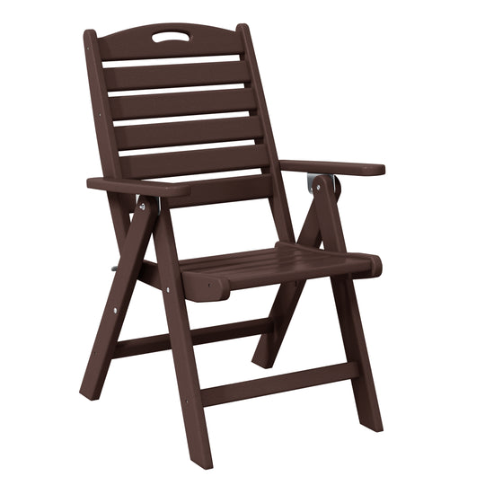 Malibu 7-Piece HDPE Rectangular Patio Dining Table Set with Foldable Chairs