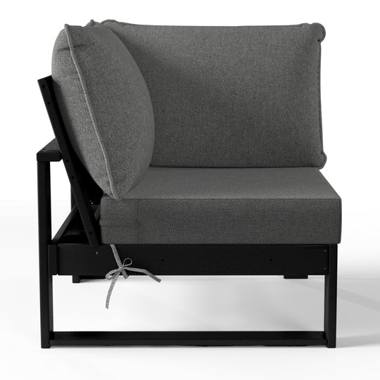 Outdoor HDPE Sectional Corner Sofa Seat with Water-Proof Cushions