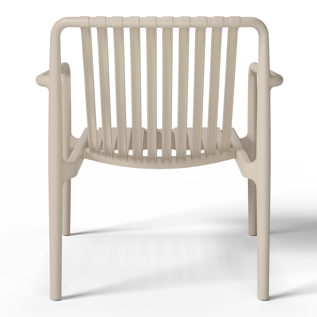 Playa Outdoor Modern Stackable Plastic Patio Club Armchairs (Set of 2)