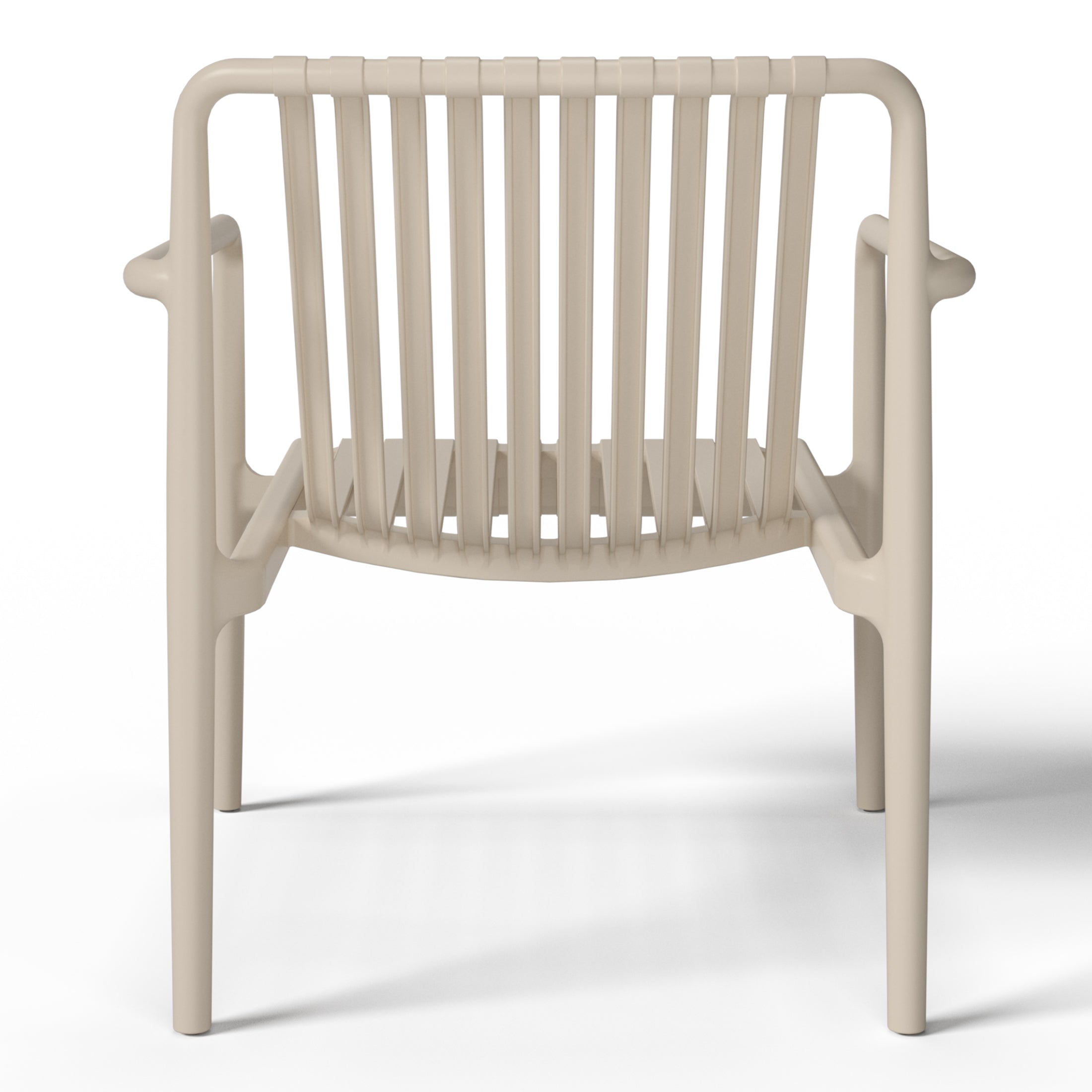 Playa Outdoor Modern Stackable Plastic Patio Club Armchairs (Set of 2)