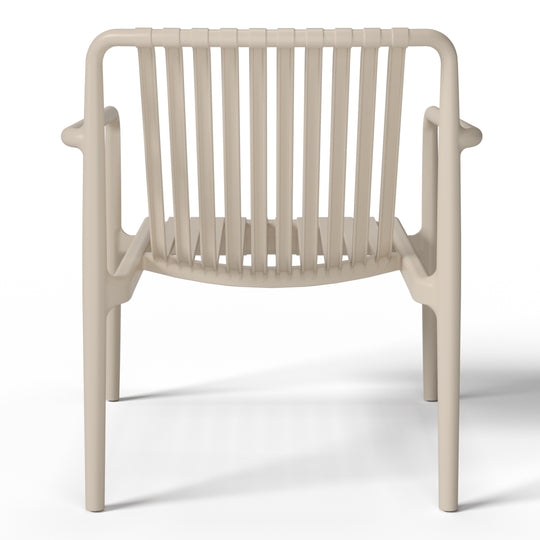 Playa Outdoor Modern Stackable Plastic Patio Club Armchairs (Set of 2)
