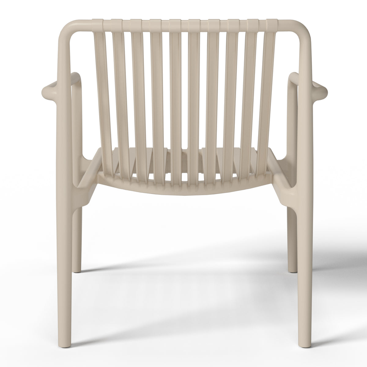 Playa Outdoor Modern Stackable Plastic Patio Club Armchairs (Set of 2)