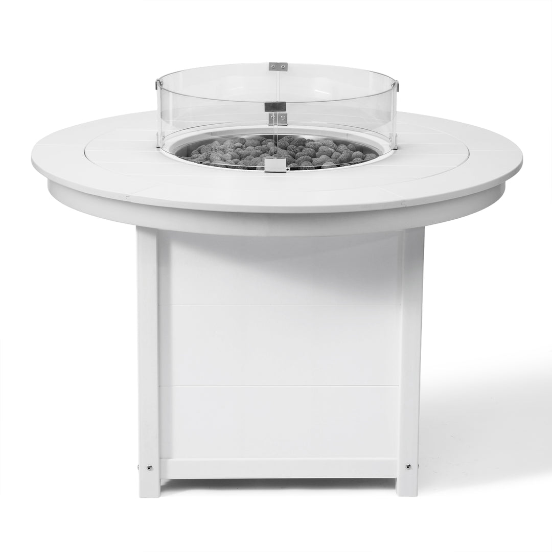 Helios 47" Modern Outdoor Patio Propane Gas Round Fire Pit Table