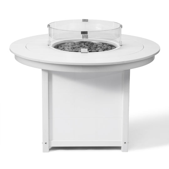 Helios 47" Modern Outdoor Patio Propane Gas Round Fire Pit Table