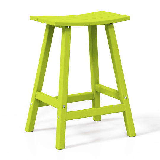 Malibu 2 piece set of 24" height Outdoor / Patio Saddle bar stools