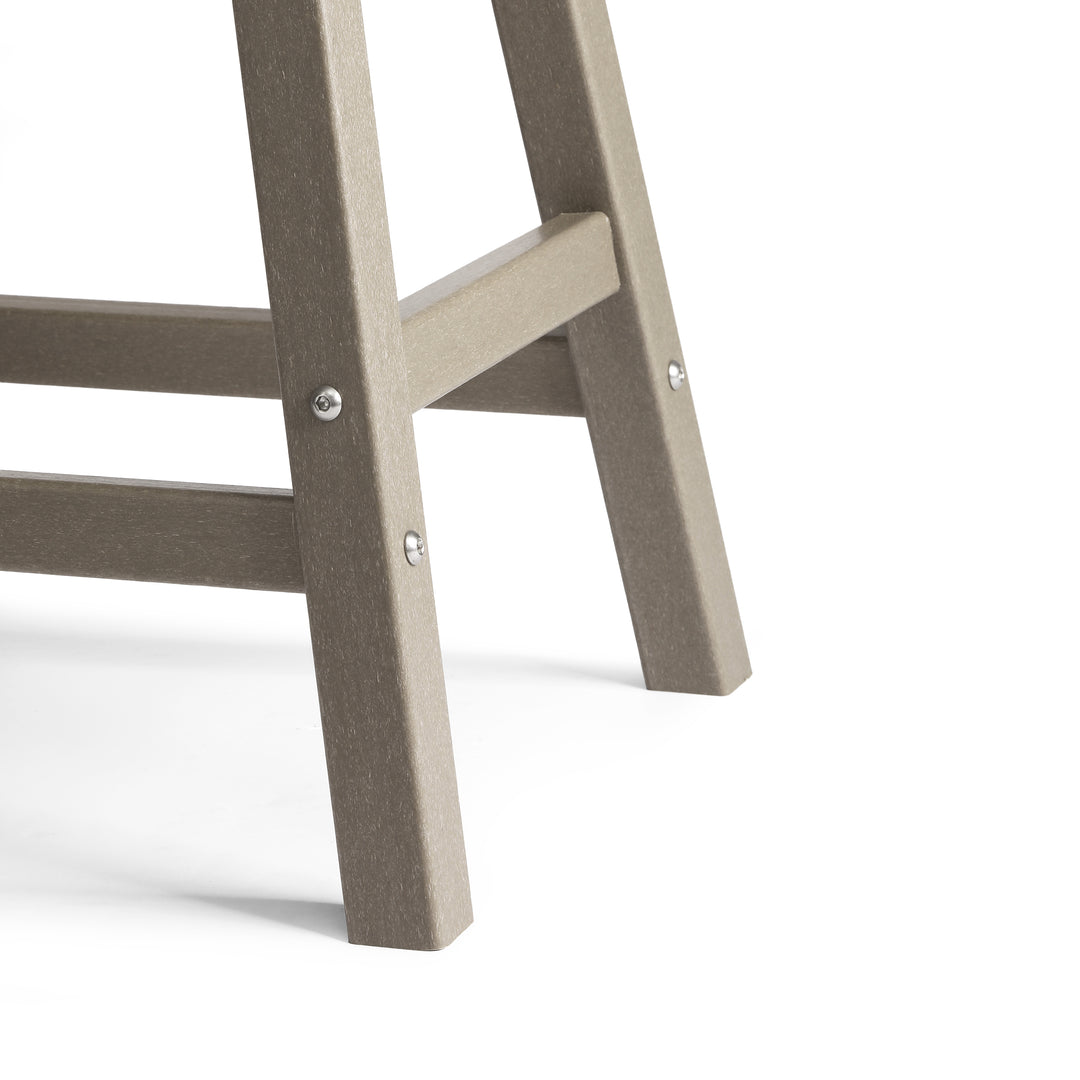 Malibu 24" HDPE Outdoor Patio Counter Height Bar Stools (Set of 2)