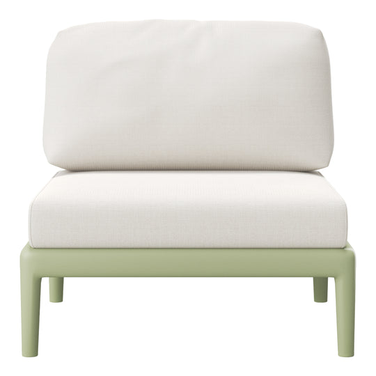 Playa Modern Outdoor Polypropylene Resin Deep Seating Armless Sectional