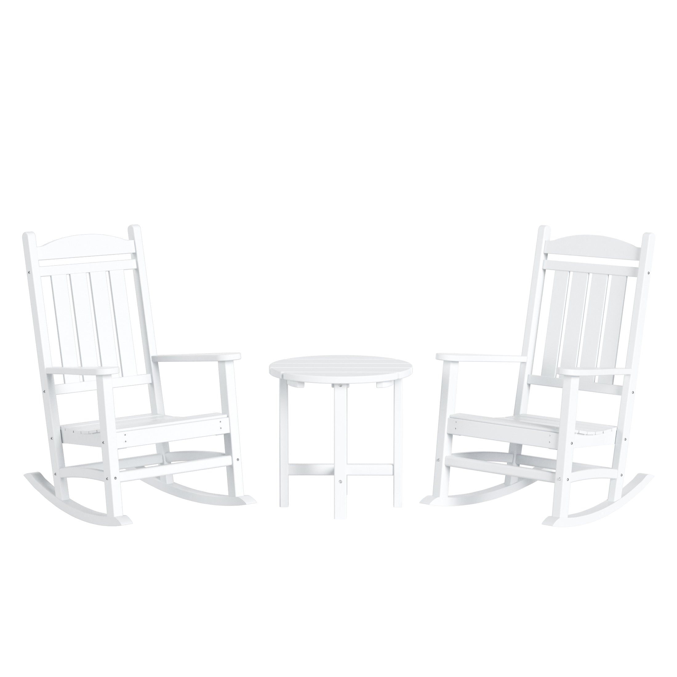 Malibu 3-Piece set Outdoor / Patio rocking chairs with a side table ( 2 seater )