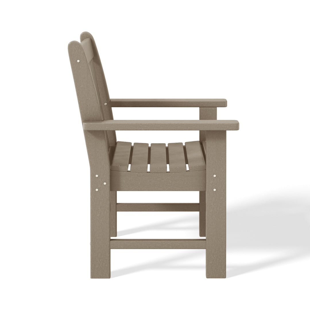 Malibu Outdoor Patio HDPE Adirondack Dining Arm Chairs (Set of 4)