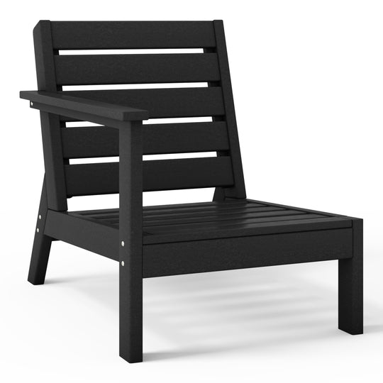 Avalon Outdoor Patio HDPE Left Arm Sectional Corner Club Chair with Patio Cushions