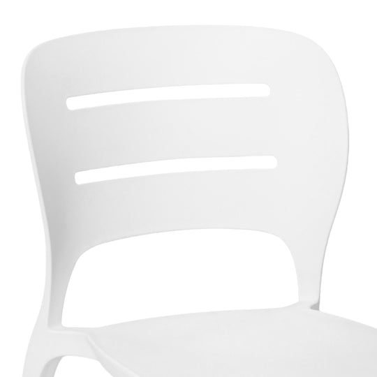Playa Outdoor Modern Stackable Plastic Patio Dining Side Chairs (Set of 2)