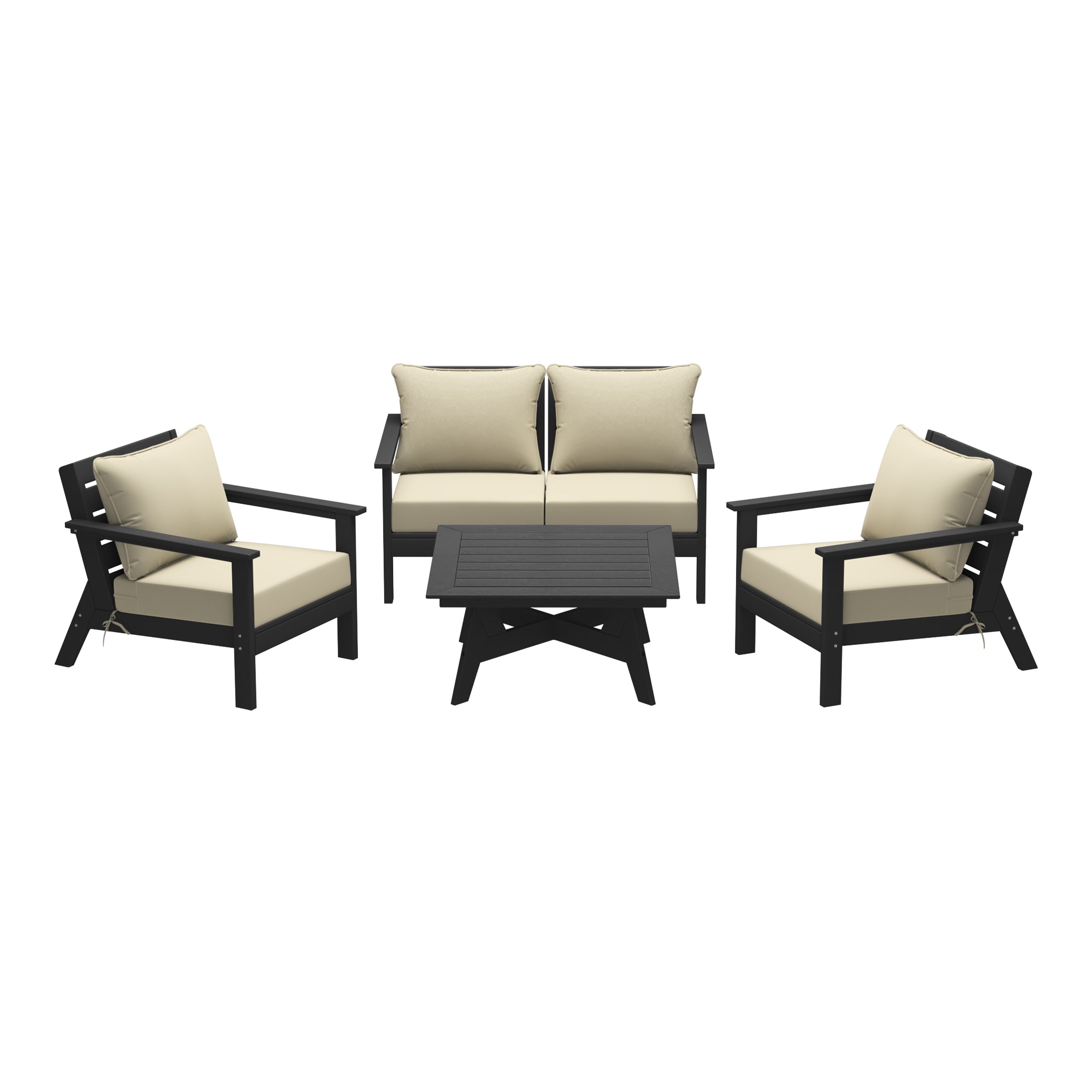 Avalon Outdoor 5-Piece Modular Sectional Patio Furniture Sofa Set