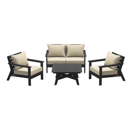 Avalon Outdoor 5-Piece Modular Sectional Patio Furniture Sofa Set