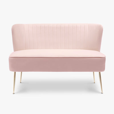 Phoebe Mid Century Modern Tufted Velvet Loveseat Sofa and Chair Set