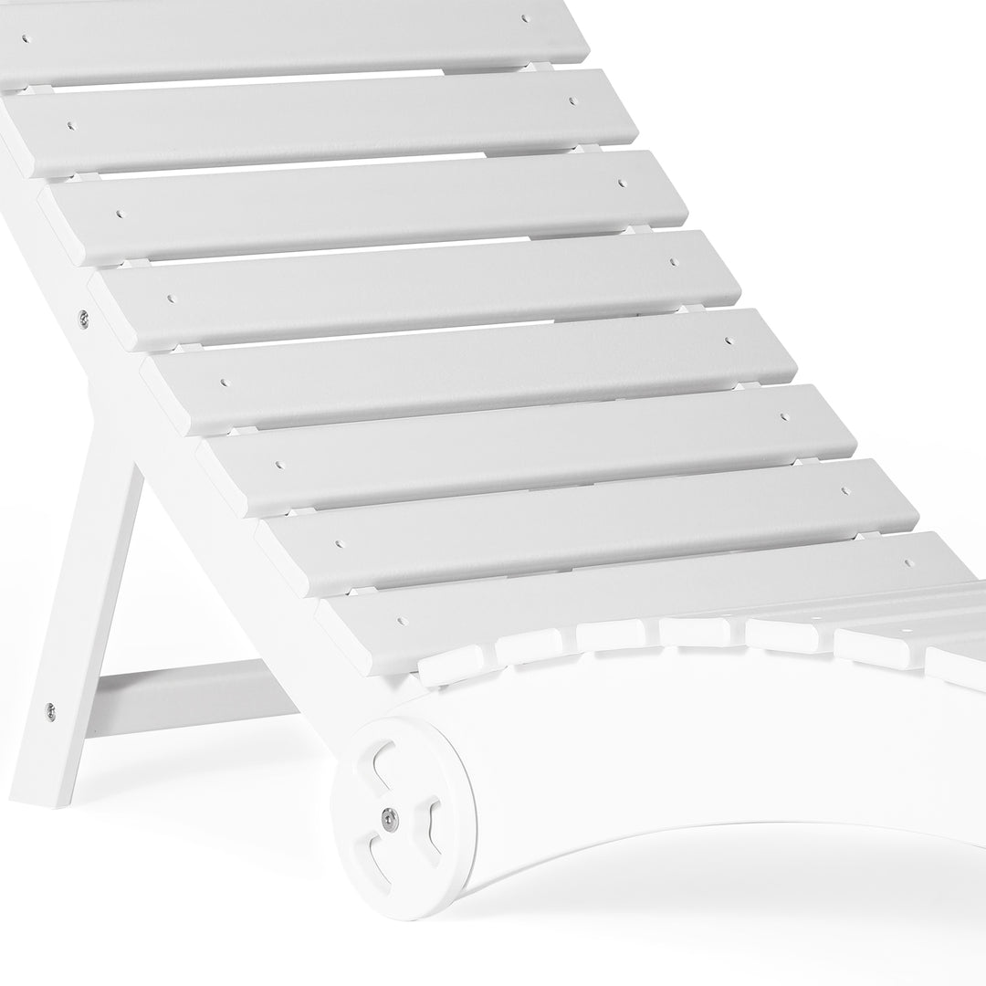 Outdoor HDPE In-Pool Patio Chaise Lounge Chair With Wheels
