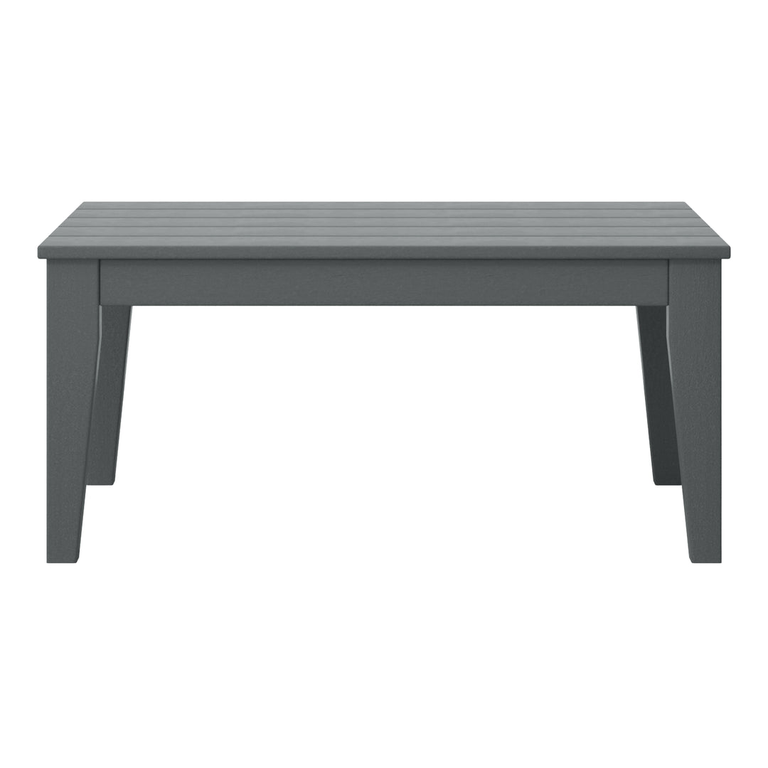 Malibu Low Outdoor HDPE Patio Rectangle Coffee Table