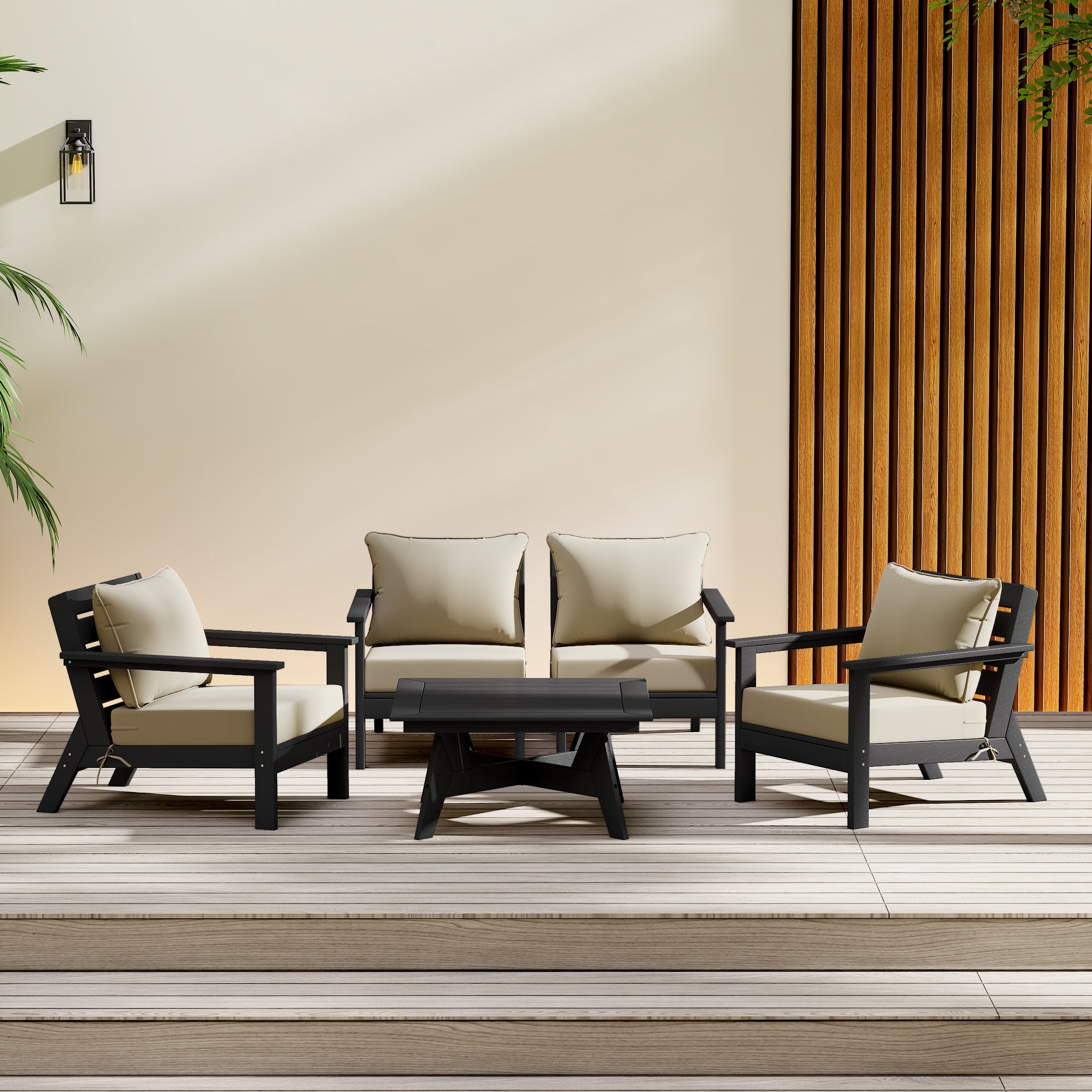 Avalon Outdoor 5-Piece Modular Sectional Patio Furniture Sofa Set