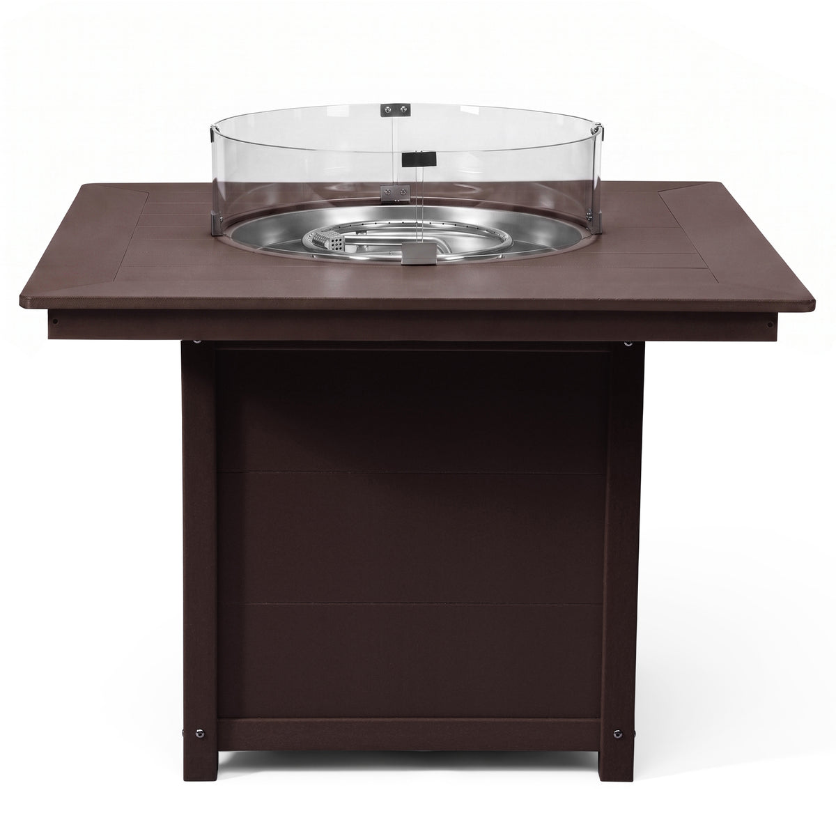 Helios Modern Outdoor Patio Propane 42" Square Fire Pit Table
