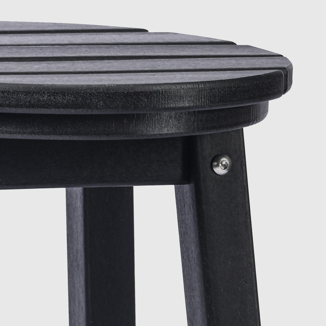 Malibu 24" HDPE Outdoor Patio Round Counter Height Bar Stool
