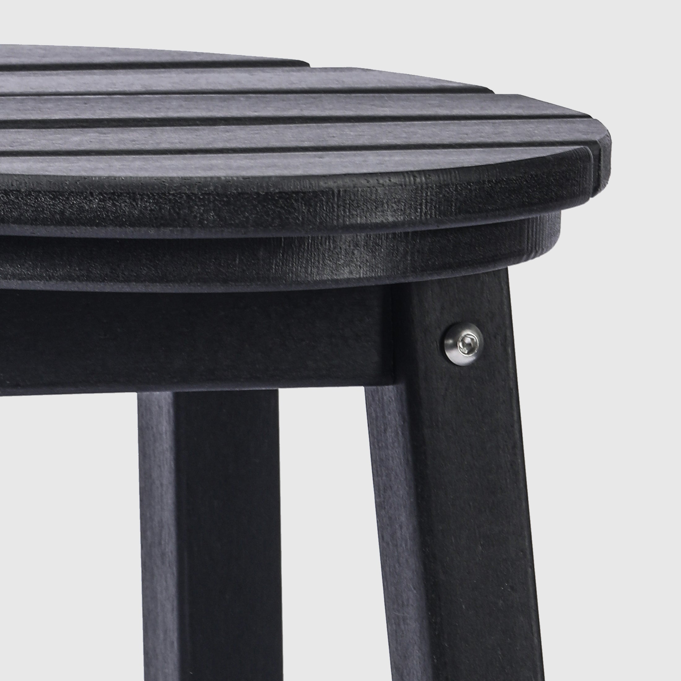 Malibu 24" HDPE Outdoor Patio Round Counter Height Bar Stool