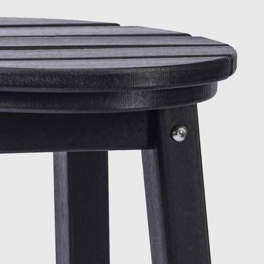 Malibu 24" HDPE Outdoor Patio Round Counter Height Bar Stool