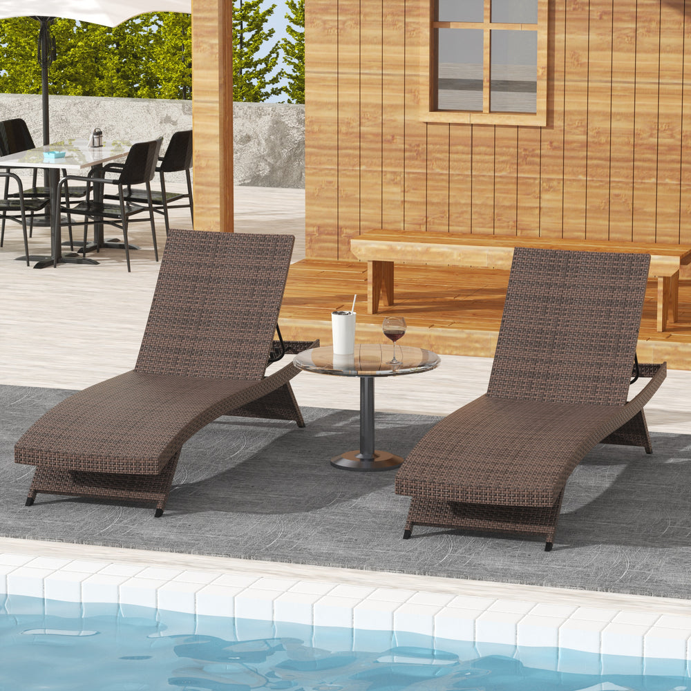 Somerset Outdoor Patio Wicker Reclining Chaise Lounge (Set of 2)
