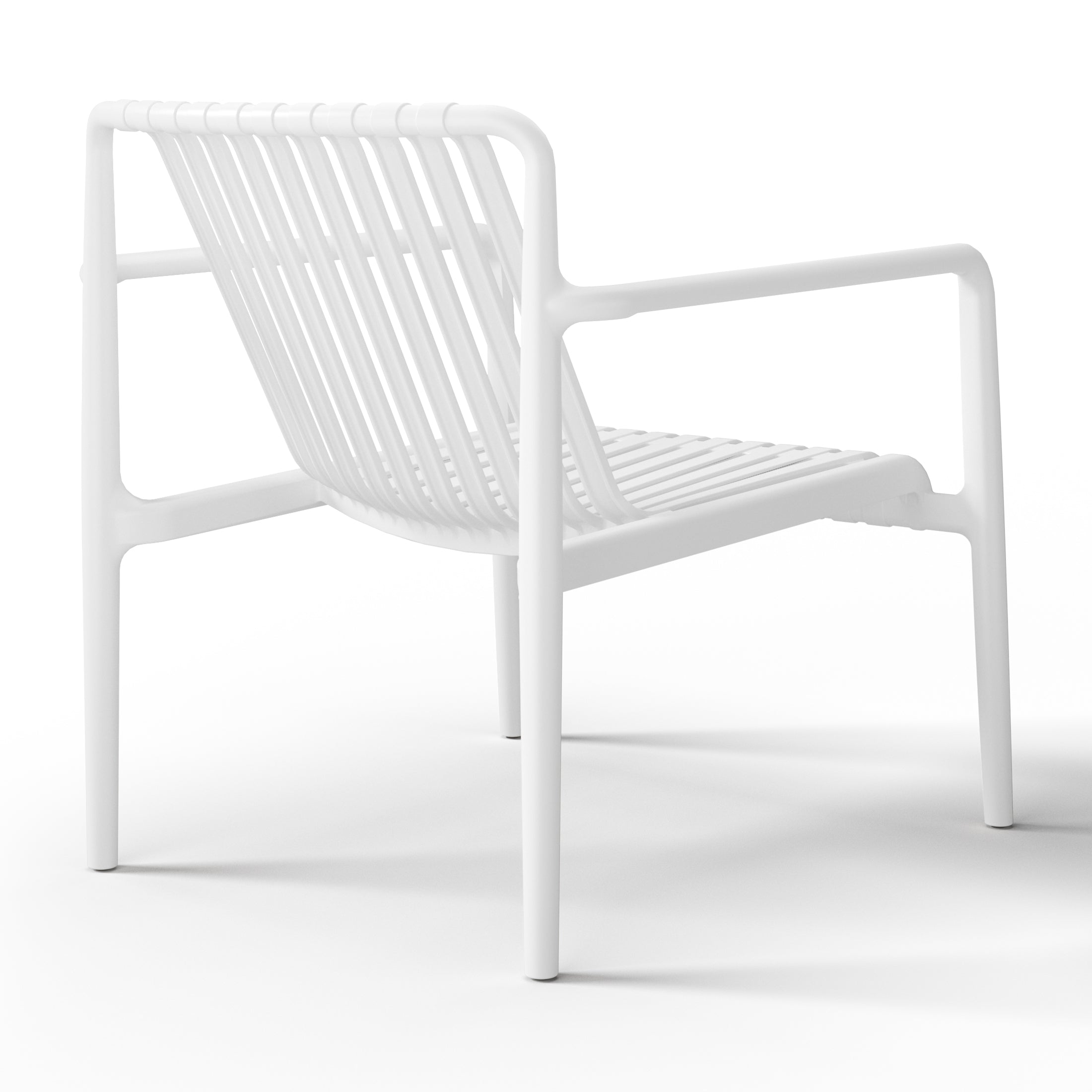Playa Outdoor Modern Stackable Plastic Patio Club Armchairs (Set of 2)
