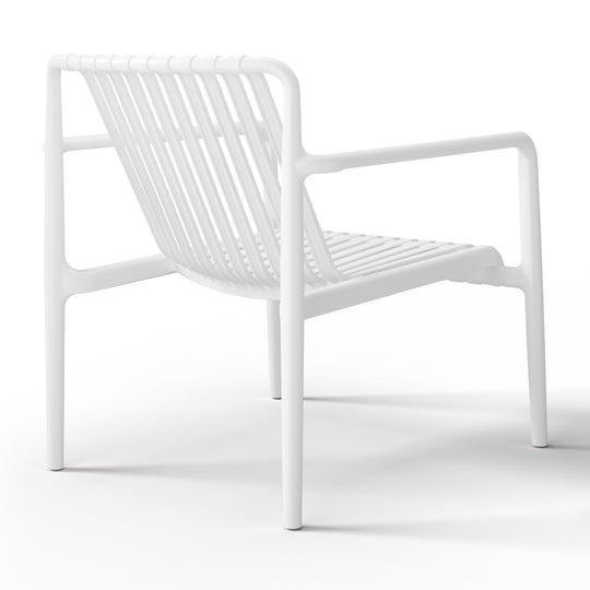 Playa Outdoor Modern Stackable Plastic Patio Club Armchairs (Set of 2)