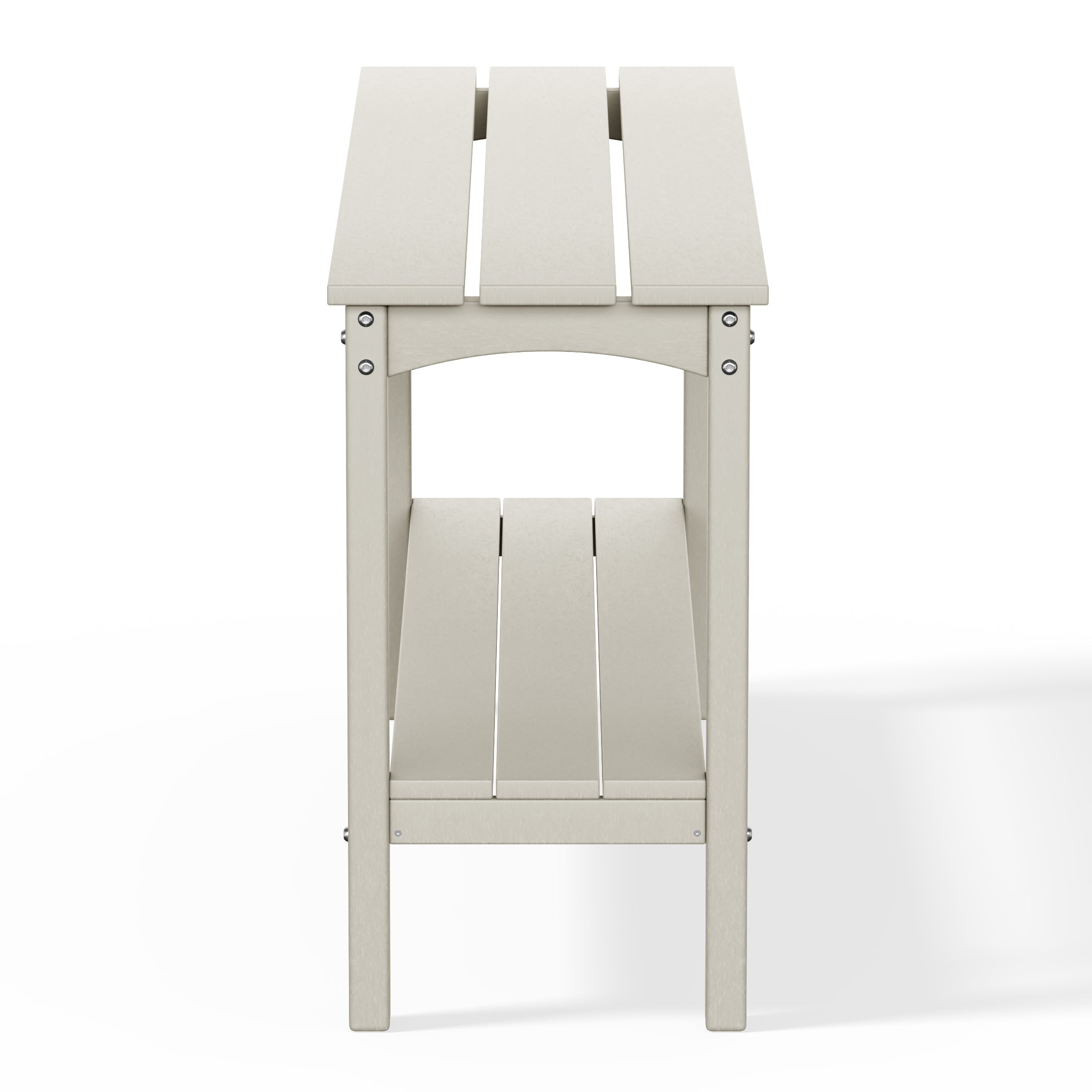Malibu 55" Outdoor Patio HDPE Adirondack 2-Tier Shelf Console Table
