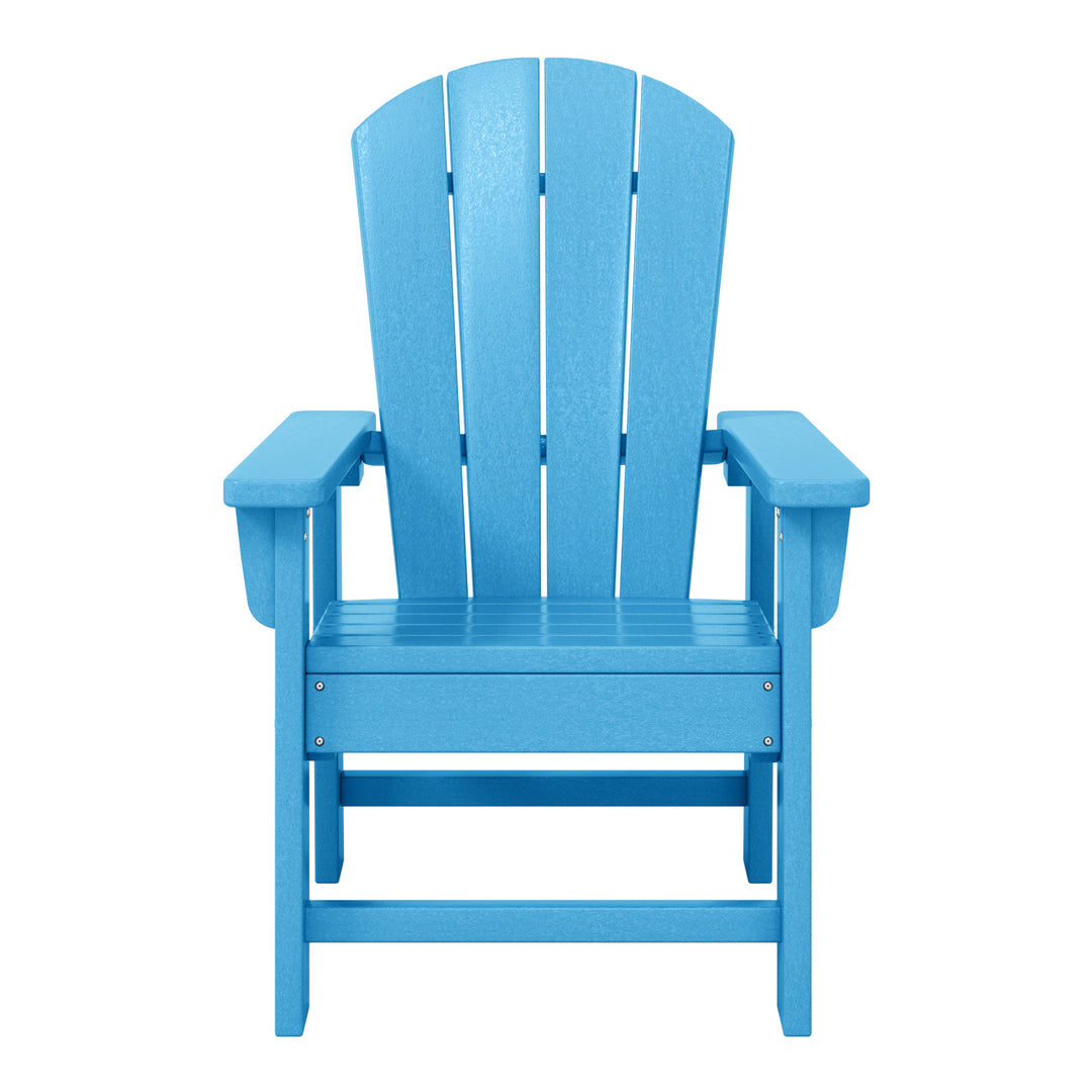 Malibu Kids Outdoor HDPE Adirondack Plastic Patio Chair