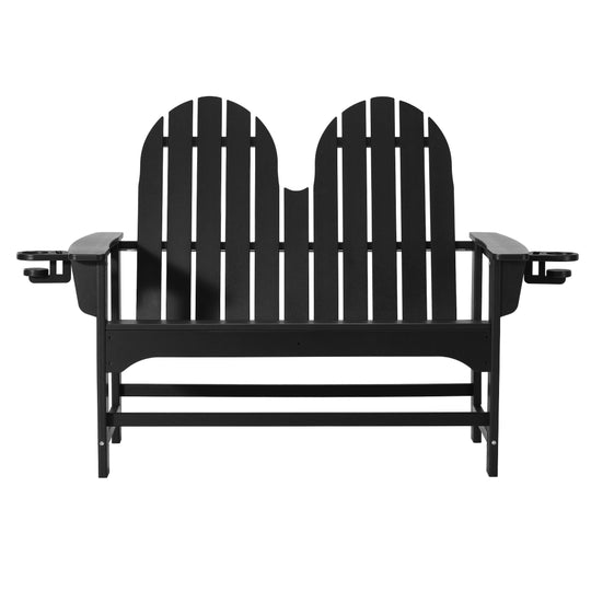 St. Augustine Outdoor Patio 49" HDPE Adirondack Garden Bench
