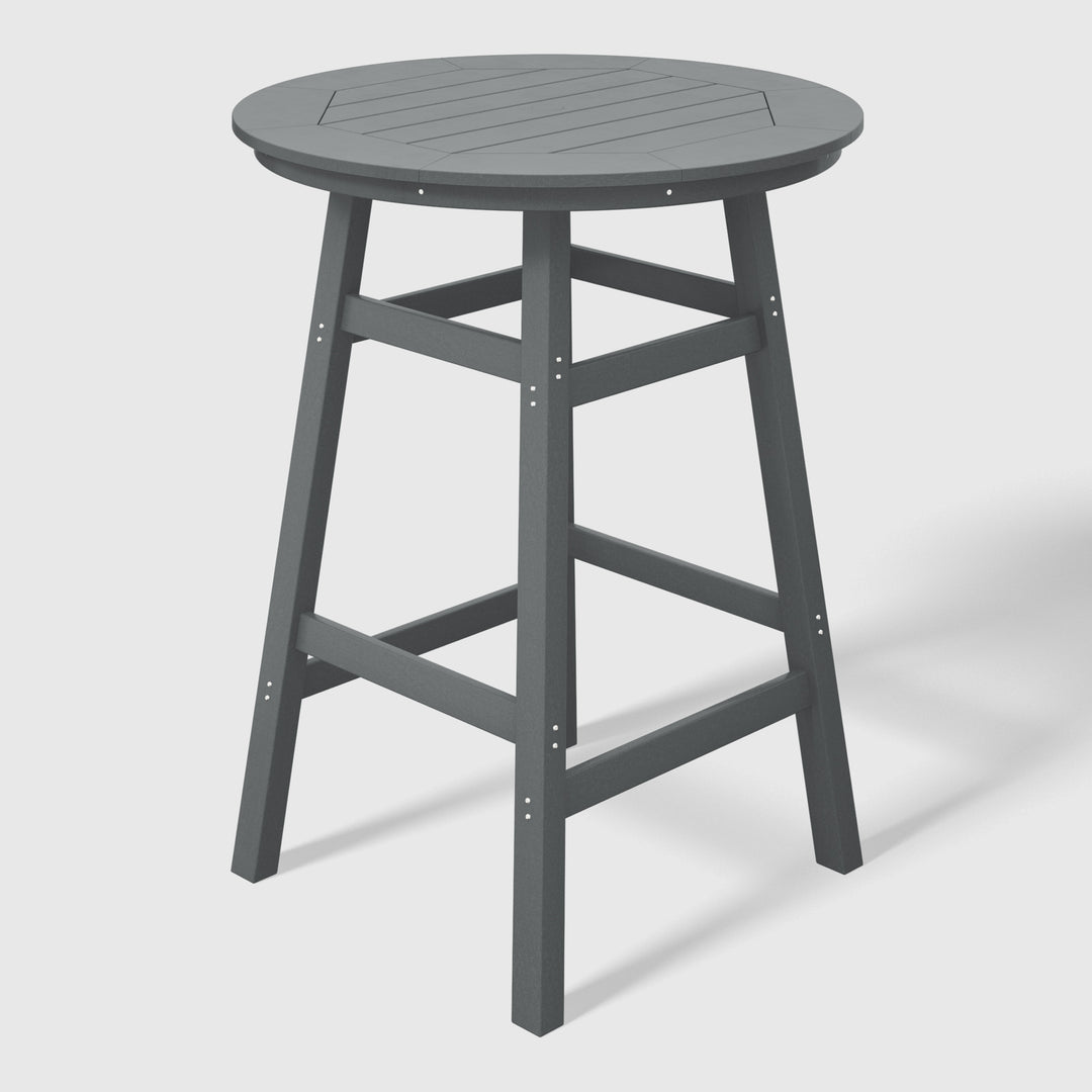 Malibu Outdoor 35" HDPE Round Patio Bar Height Table