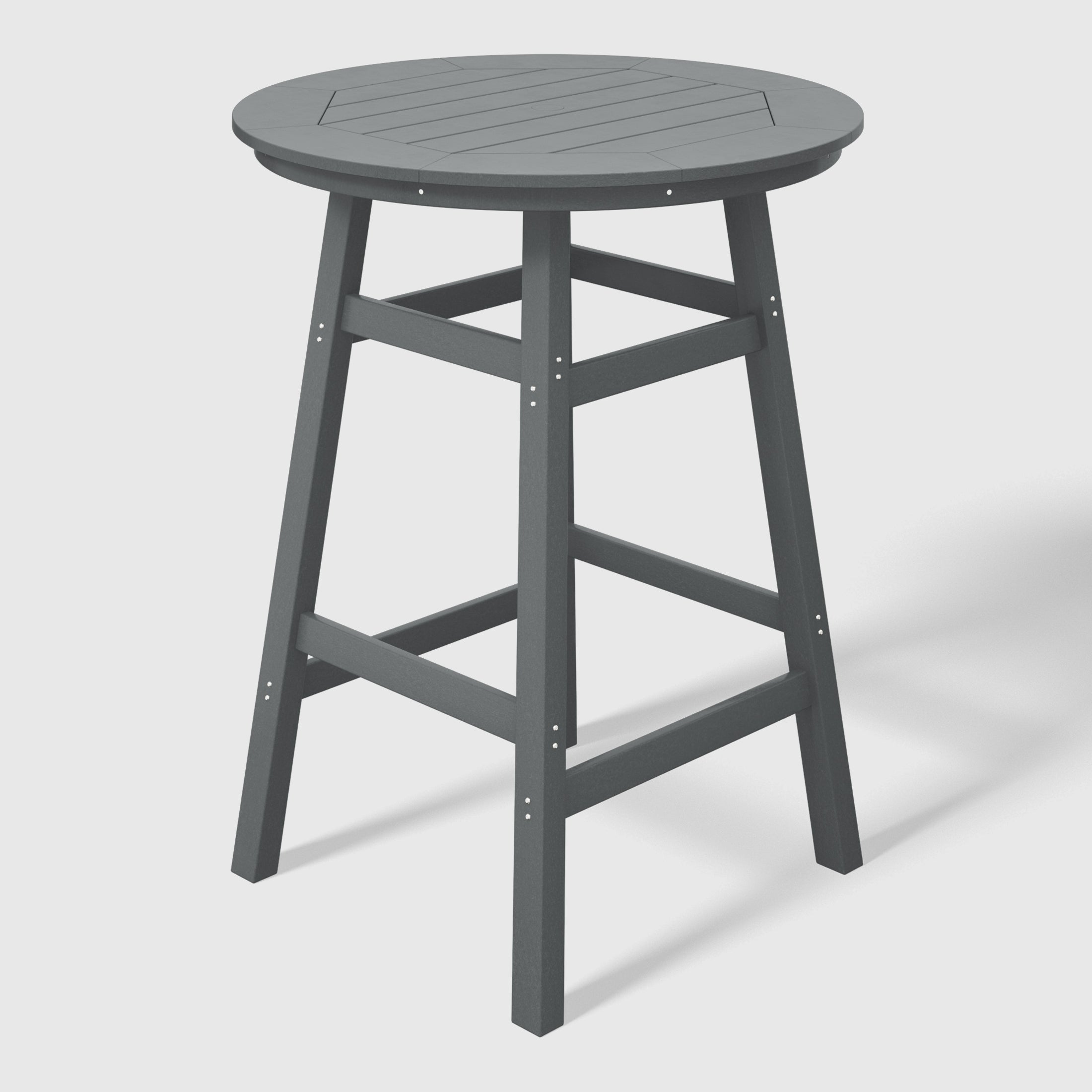 Malibu Outdoor 35" HDPE Round Patio Bar Height Table