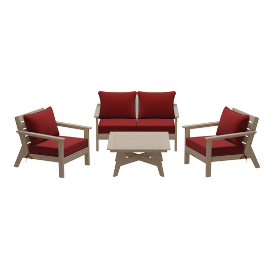Avalon Outdoor 5-Piece Modular Sectional Patio Furniture Sofa Set