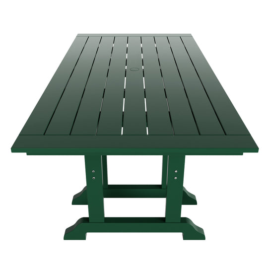 Malibu 7-Piece HDPE Rectangular Patio Dining Table Set with Foldable Chairs