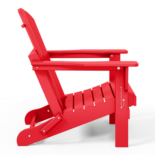 Malibu 2 piece set outdoor folding Poly Adirondack chair