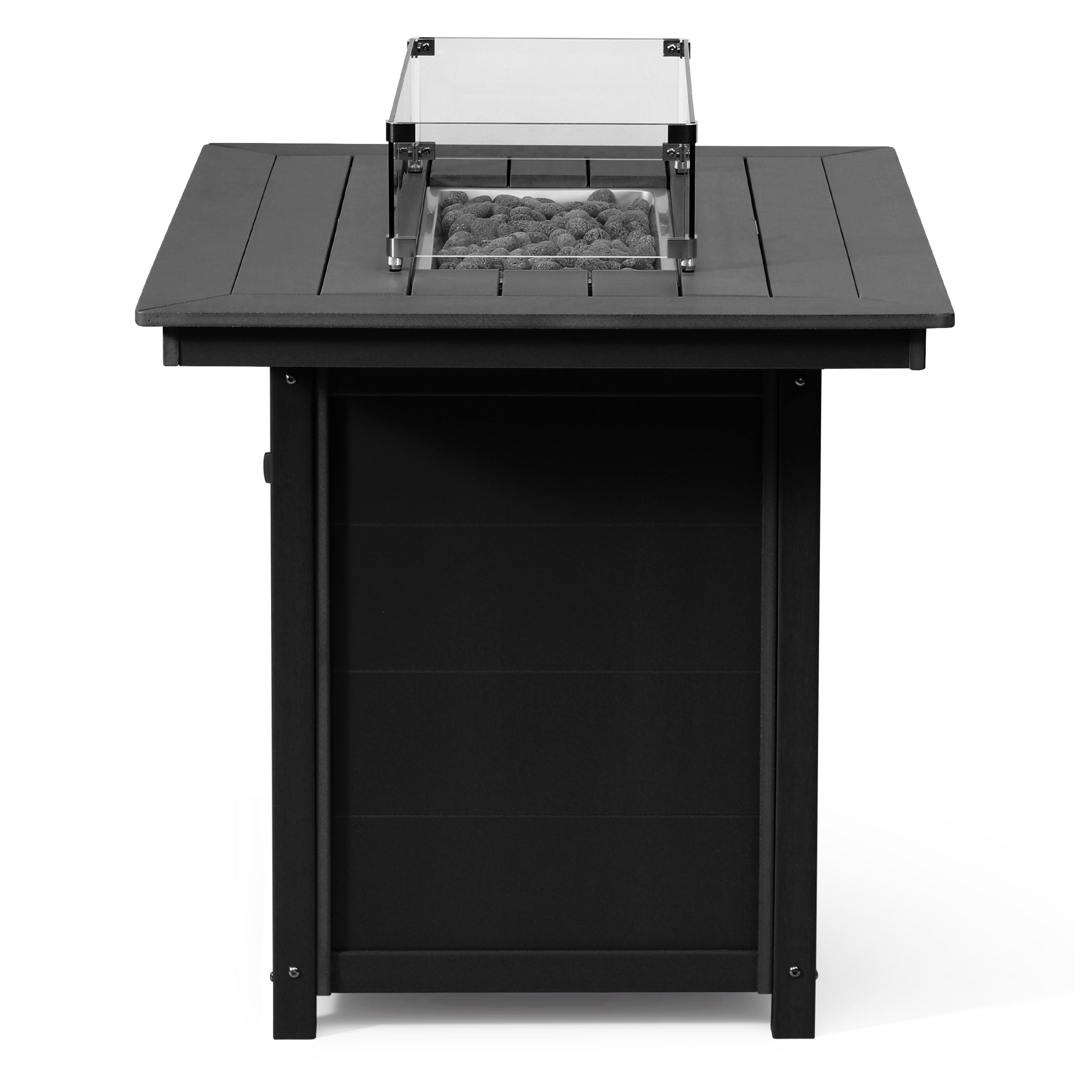 Helios 46" Modern Outdoor Patio Gas Propane Rectangle Fire Pit Table