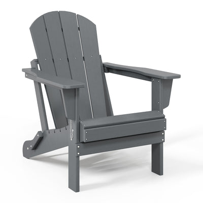 Malibu HDPE Outdoor Patio Folding Poly Adirondack Chair