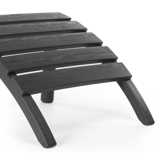 Azura Outdoor Patio HDPE Adirondack Ottoman Footrest