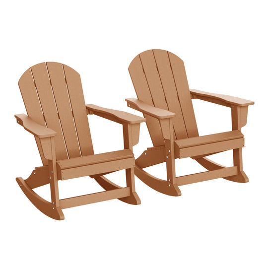 Malibu 2 piece set Outdoor / Patio Poly Adirondack rocking chairs ( 2 seater )