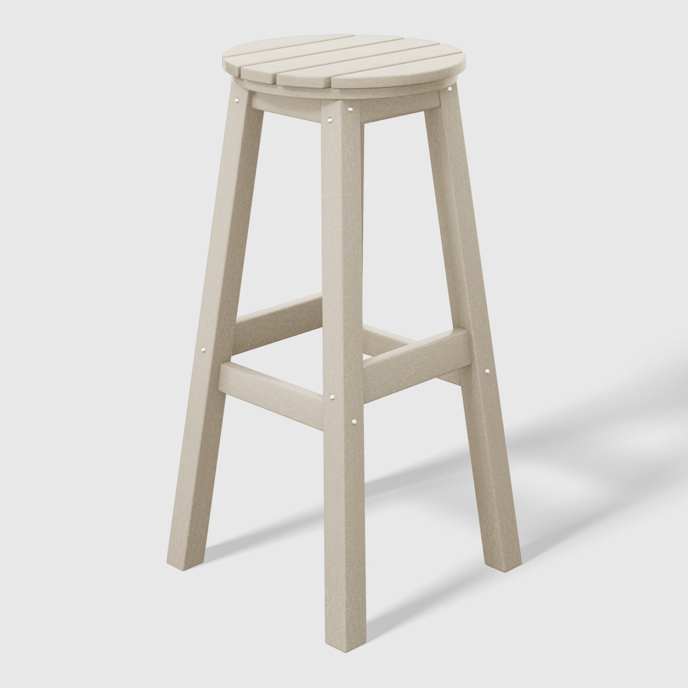Malibu 29" HDPE Outdoor Patio Round Bar Stool Set of 2