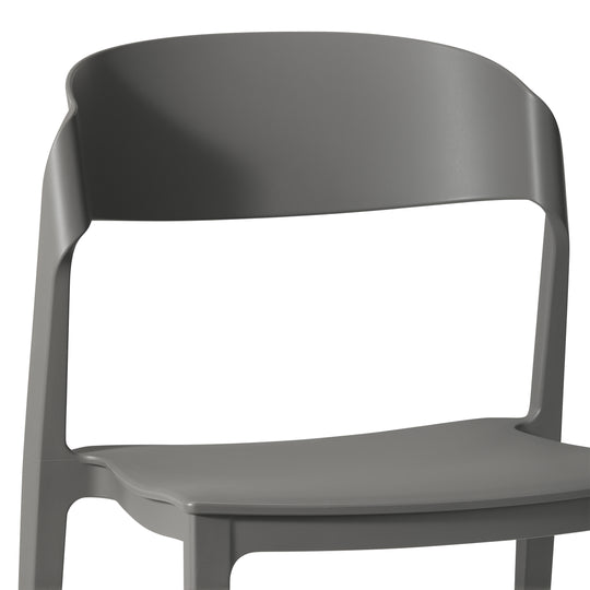 Playa Outdoor Modern Stackable Plastic Patio Bistro Dining Side Chairs (Set of 2)
