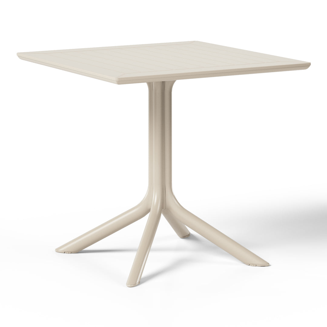 Playa 31.5" Square Outdoor Plastic Resin Patio Dining Table for 4