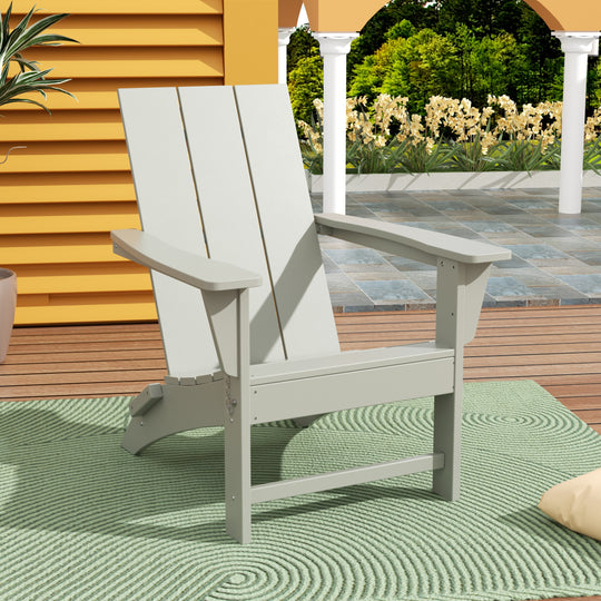 Ashore HDPE Modern Outdoor Patio Folding Adirondack Chair