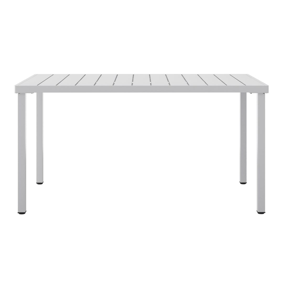 Playa 59" Iron Metal Outdoor Rectangular Patio Dining Table For 6