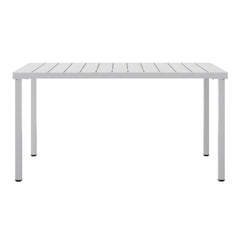 Playa 59" Iron Metal Outdoor Rectangular Patio Dining Table For 6