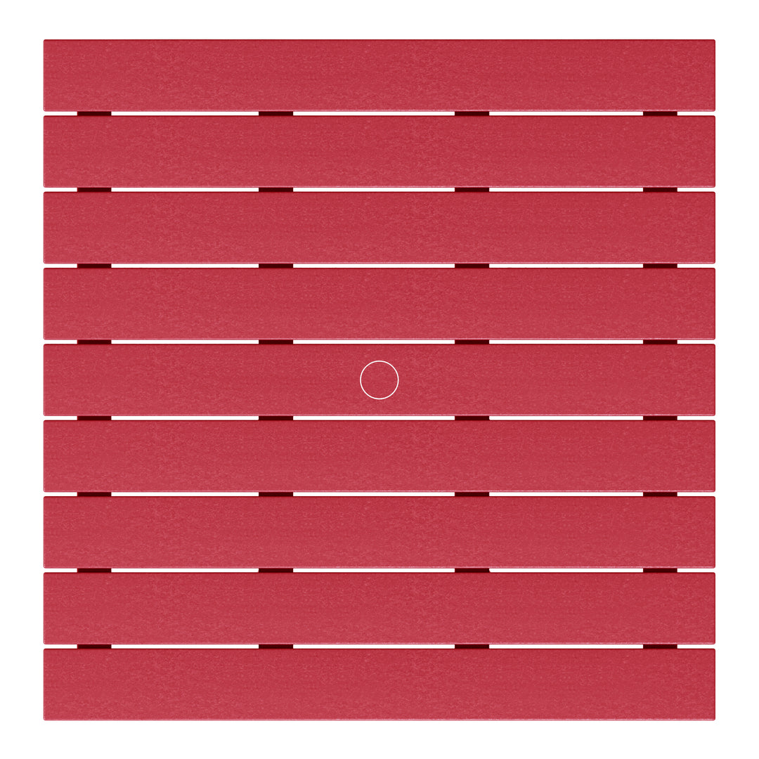 Dylan 5-Piece Outdoor Patio HDPE Adirondack Chair With Square Coffee Table Conversation Set