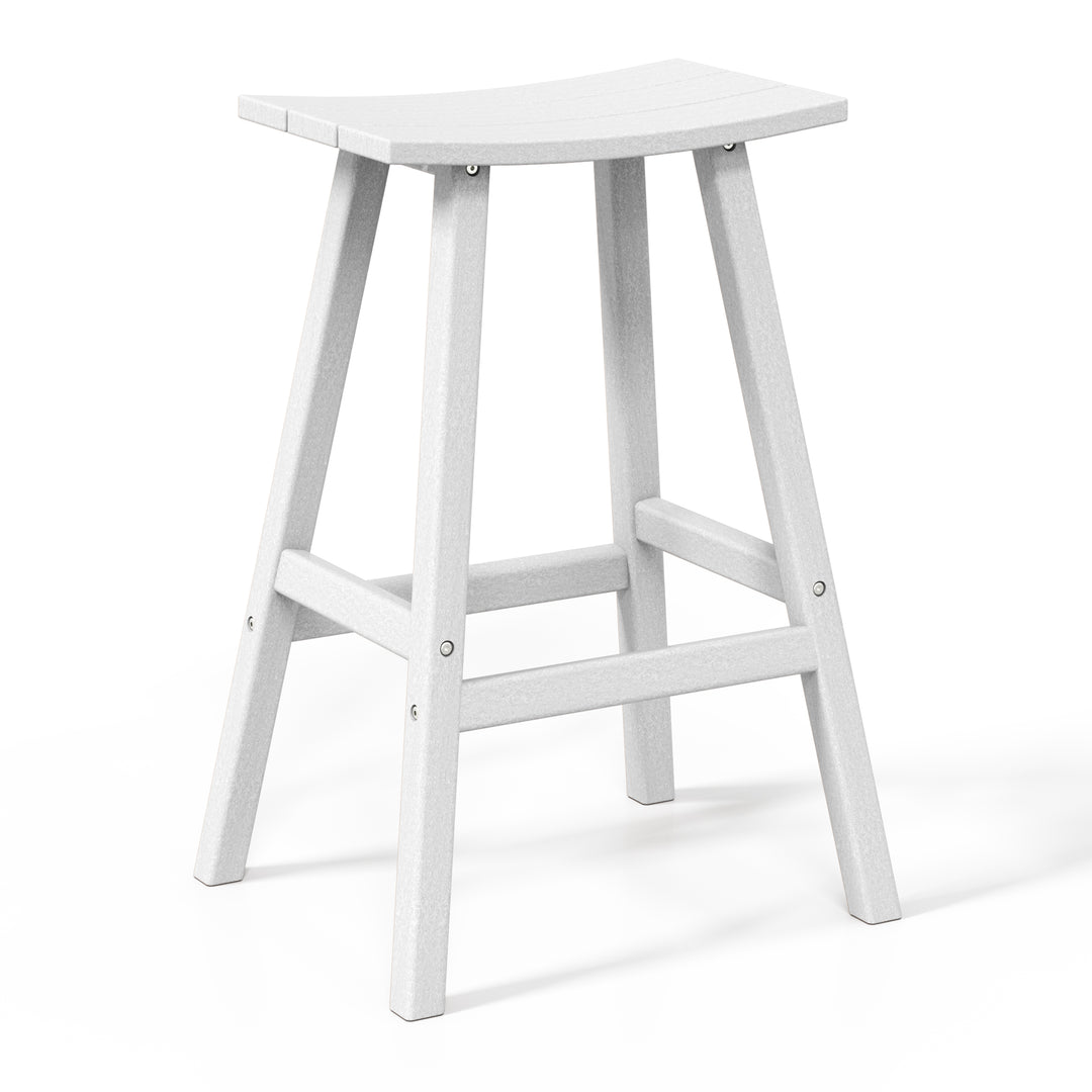 Malibu 29" HDPE Outdoor Patio Bar Height Bar Stools (Set of 3)