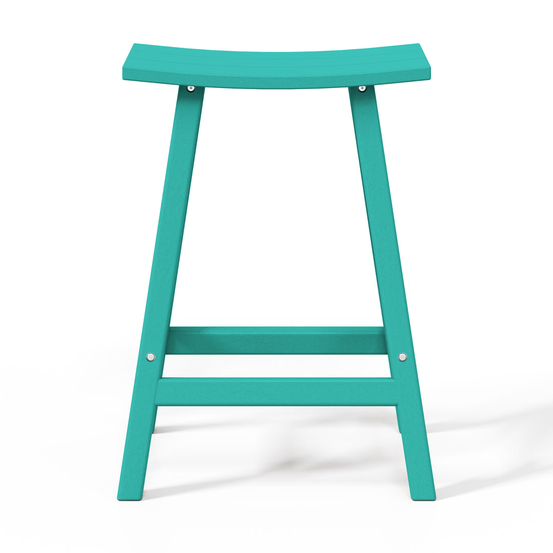 Malibu 24" height Outdoor / Patio Saddle bar stool